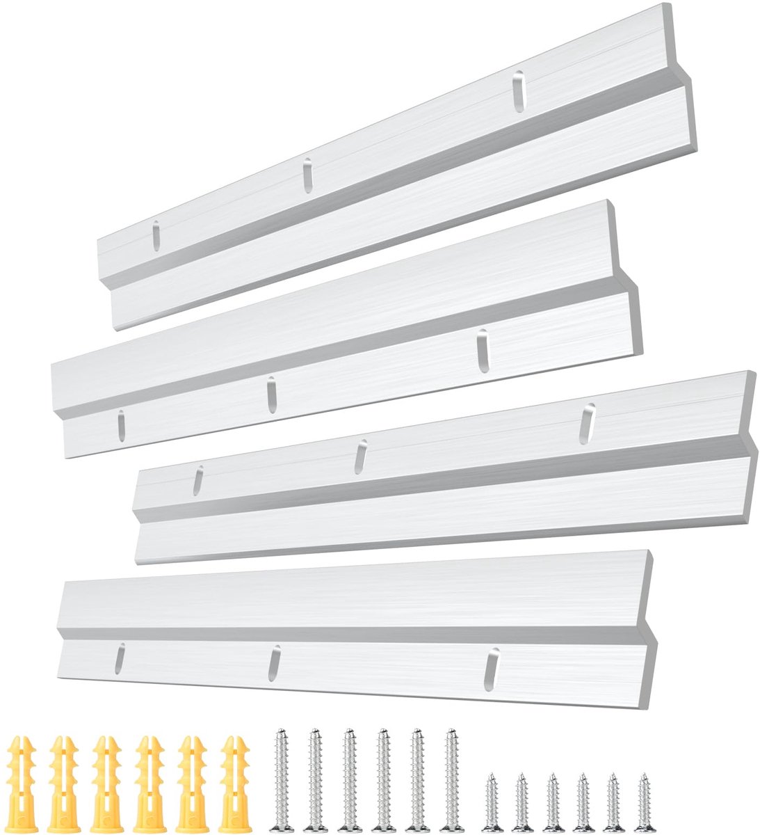 2 paar Z-klemmen om op te hangen, zware belasting, 30 cm, zeer belastbaar ophangsysteem, Z-hangers met schroeven voor zwaar frame, hoofdeinde, spiegel, rek