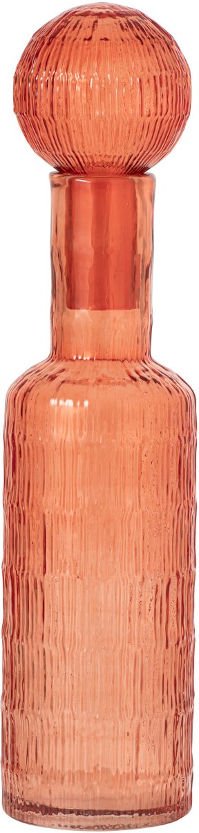 J-Line decoratie Fles - glas - oranje - large