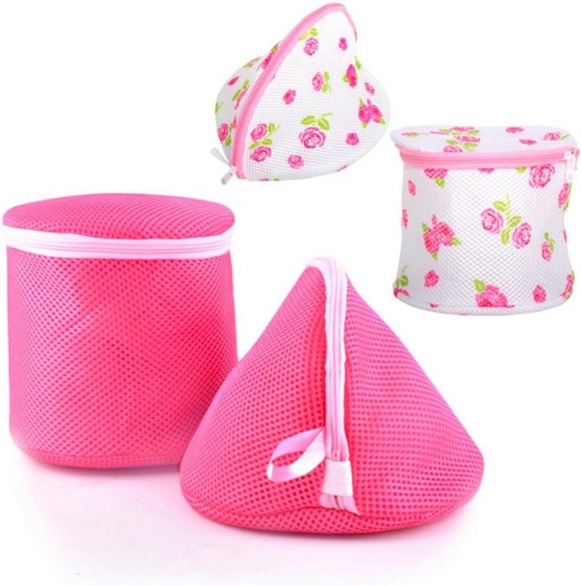 Waszak Set - Netstof Zakken - Kleding Beschermen - Dubbellaags Ontwerp - 16 x 15 cm - Wit