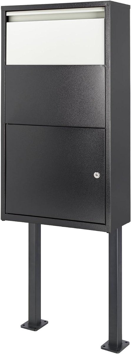 Pakketbrievenbus XXL - Pakketbox brievenbus - Pakketten ontvangen - Diefstal beveiligd - 82x44x22 cm - Antracietgrijs