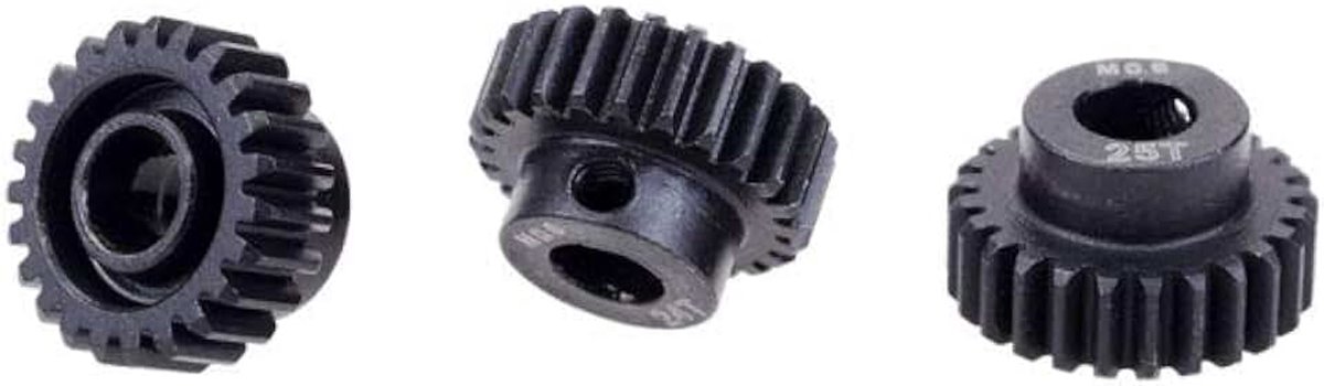 3PCS M0.6 17T-28T Metalen Rondsel Motor Gear voor 5mm As 1/8 RC Auto Motor Onderdelen-23T 24T 25T Gear