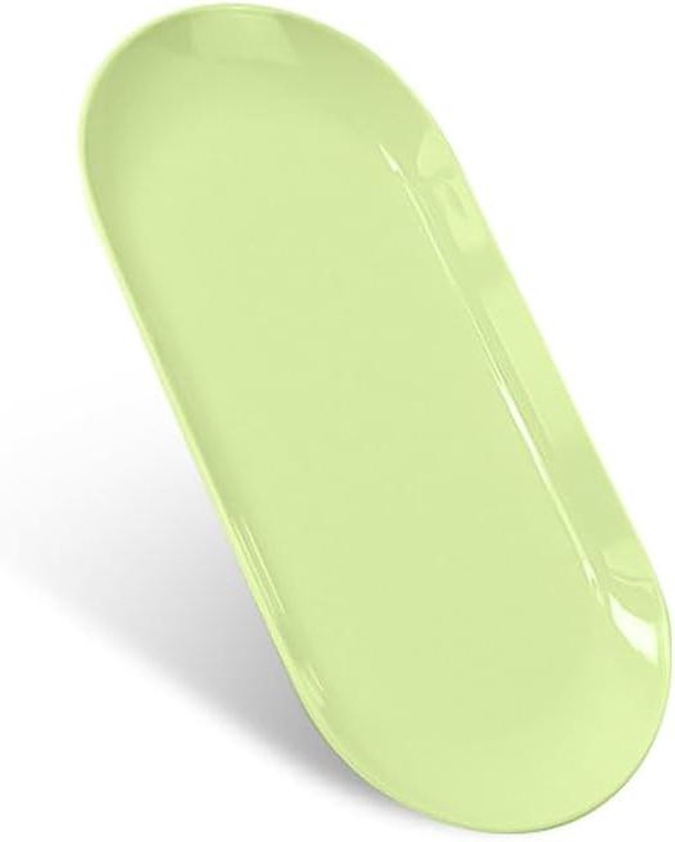 Ovaal Bakje - Opbergbakje Tray - Toiletartikelen Opbergen - Kunststof Bakje - 23 x 95 cm - Groen