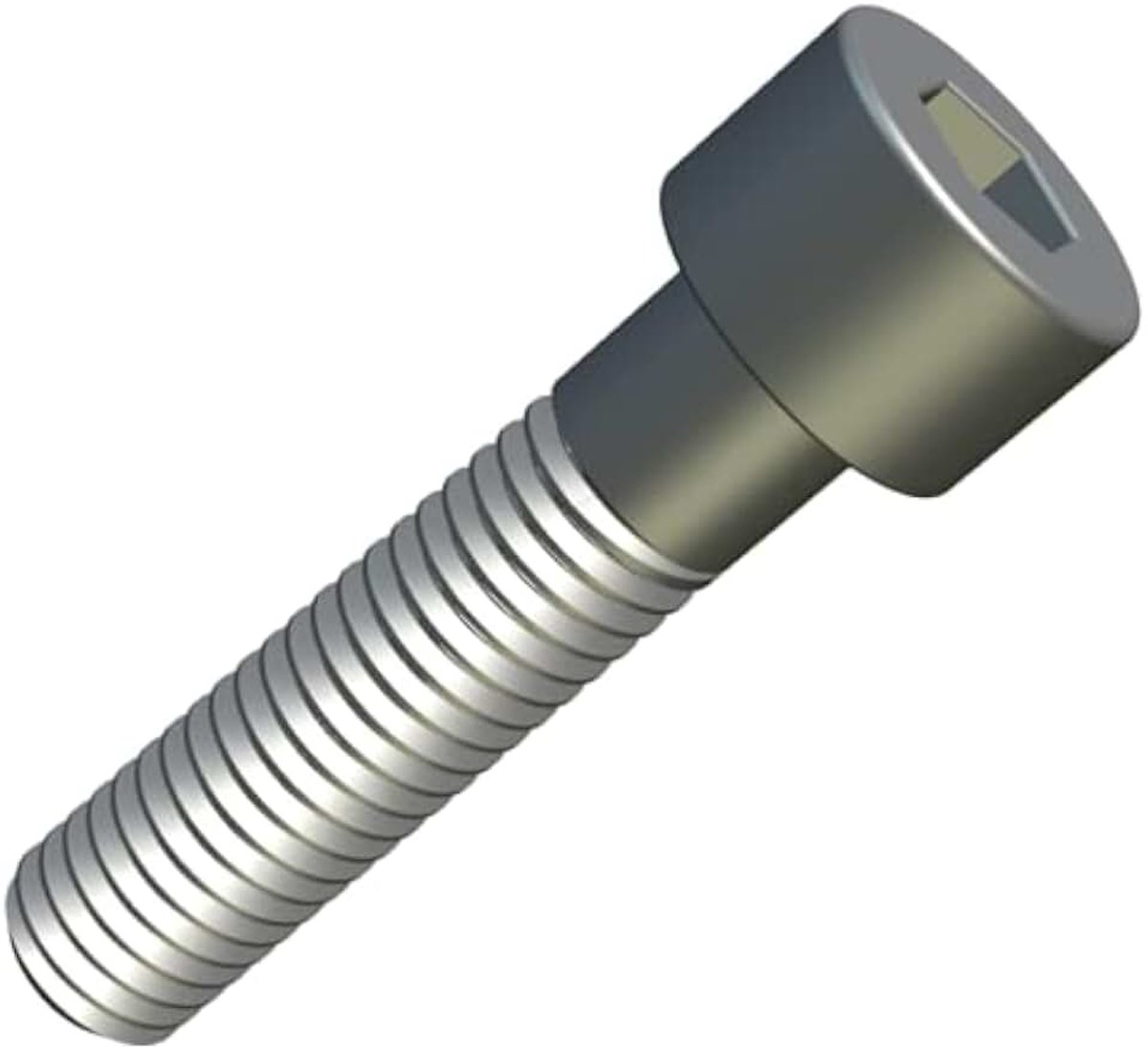 M6x25-8.8 (Pack van 25) Verzinkt Zeskant Inbusbouten Schroefdraad Bevestigingsmiddelen Cilindrische Zware Gecertificeerd Standaard DIN912 (6mm x 25mm)