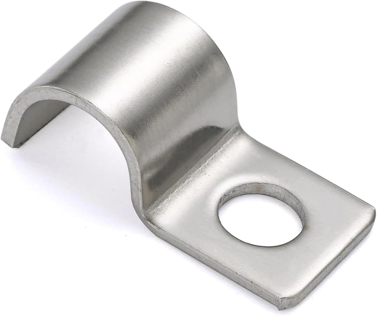30 stuks kabelklemmen, V2A buisklemmen, metalen kabelhouder, enkel gat slanggesp, buishouder, kabelclips, metalen kabelklemmen voor kabel Ø 12 mm