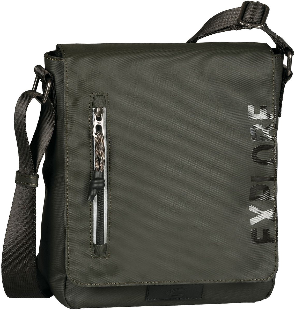 camel active schoudertas Explore Flap Bag Top Zip Khaki kaki
