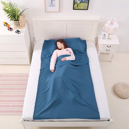 Lichtgewicht Slaapzak Liner - Reis Laken - Kamperen en Reizen - Ademend Polyester - 210 x 115 cm - Kleur 4 — afbeelding 3