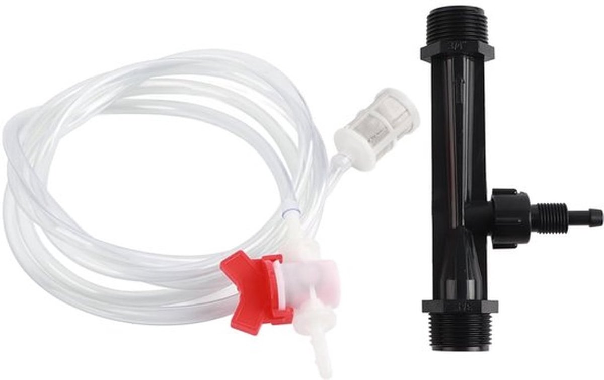 Meststofinjector Alles-in-één Irrigatiekit - Druppelslang - Kunststof - G3/4 Aansluiting - Vloeibare Meststof Injectie - Duurzaam Gebruik - Irrigatiesysteem
