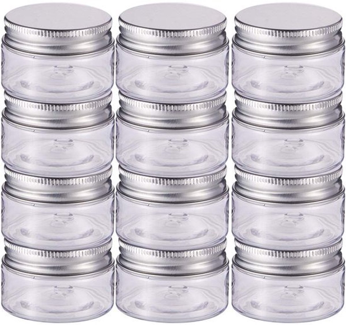 Bewaarpotjes 20 stuks 30 ml - Kunststof - Aluminium schroefdeksels - Draagbaar - Geschikt voor cosmetica - Herbruikbaar - Perfect voor organisatie - Opbergpotjes