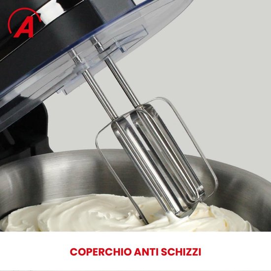 Elektrische Mixer - Keukenmachine Handmixer - Bakken En Koken - Zelfdraaiende Kom - 35 Liter - Zwart — afbeelding 4