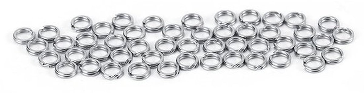 Dailygoods- Splitringen 50 stuks - RVS Connector - Anticorrosief - Sterk - Duurzaam - Geschikt voor kunstaas - Visconnector