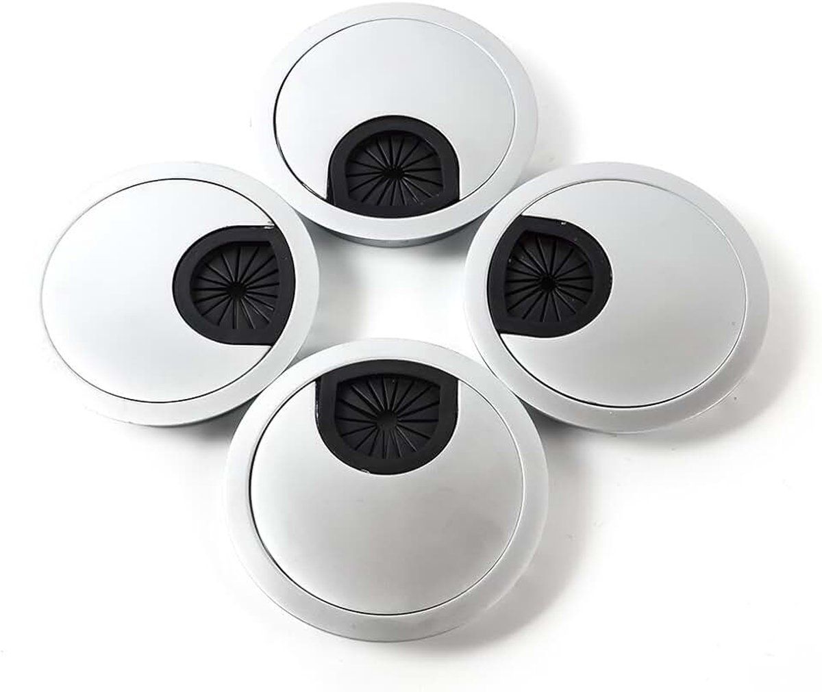 Kabeldoorvoer, 4-delig, 50 mm, voor computer, tafel, kantoor