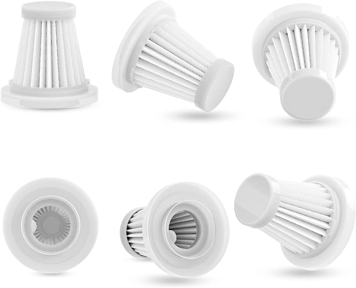 6 stuks wasbare HEPA-filters, vervangende filter voor draadloze mini-handstofzuiger, voor Micisty, Antifnuo, Feolaviy handstofzuigers