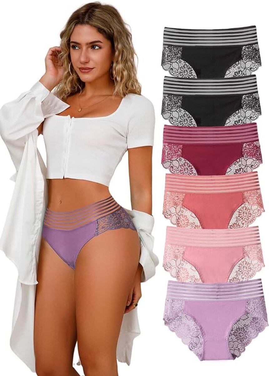 Spits Onderbroeken Dames Naadloos Höschen Lace Ondergoed voor Vrouwen Plus Size Meerpack S-4XL