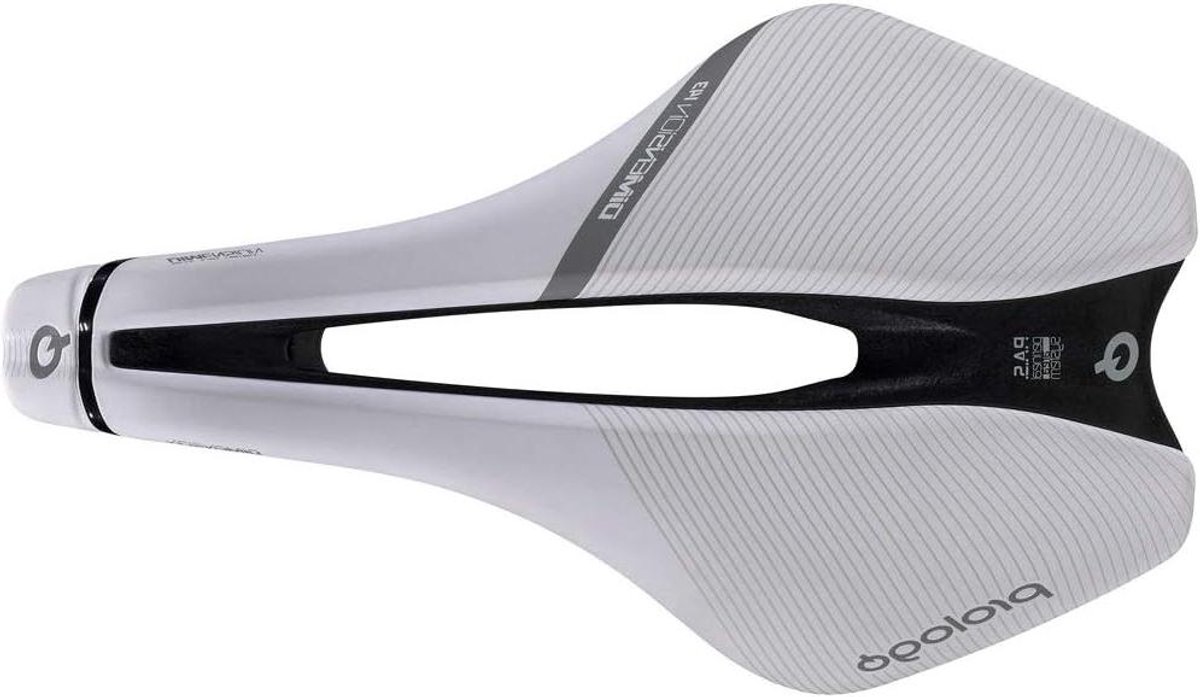 Fietszadel - Uniseks Zadel - Comfortabel Fietsen - Drukverlagend Kanaal - 245 x 143 mm - Wit