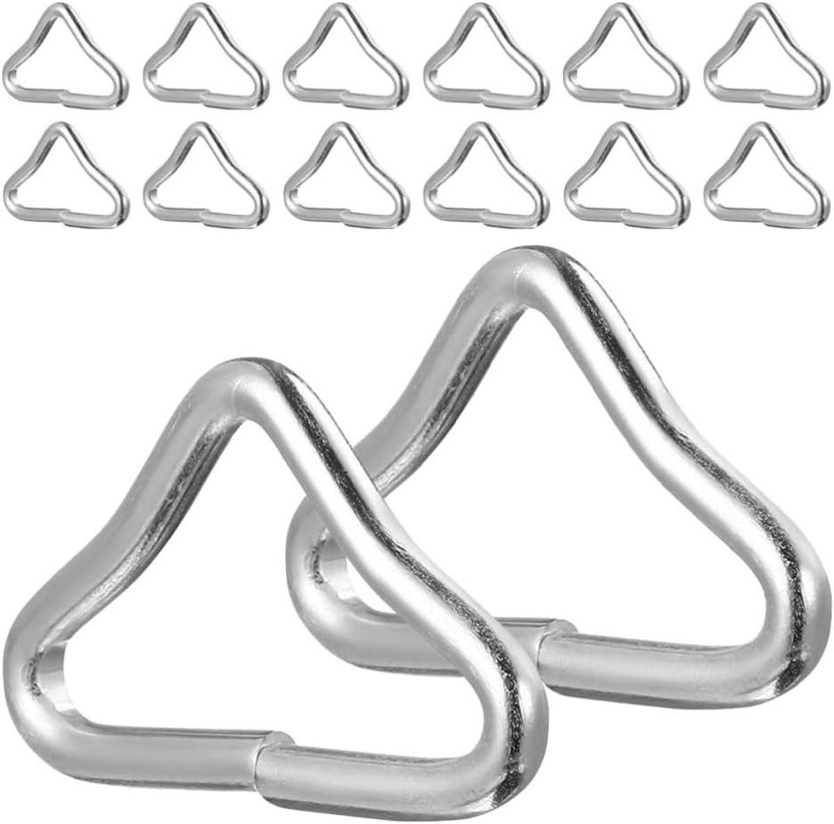 Trampoline Ringen - V-Ringen Gespen - Trampoline Reparatie - Hoge Sterkte Structuur - 25 Stuks - Zilver