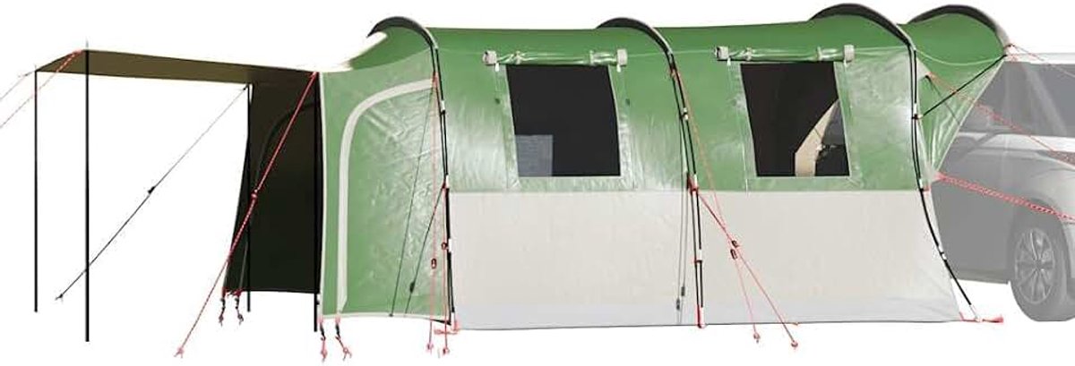 Autotent voor 4 personen, groen, waterdicht, autotent, campingtent, achtertent, familietent voor camping, accommodatie, reizen