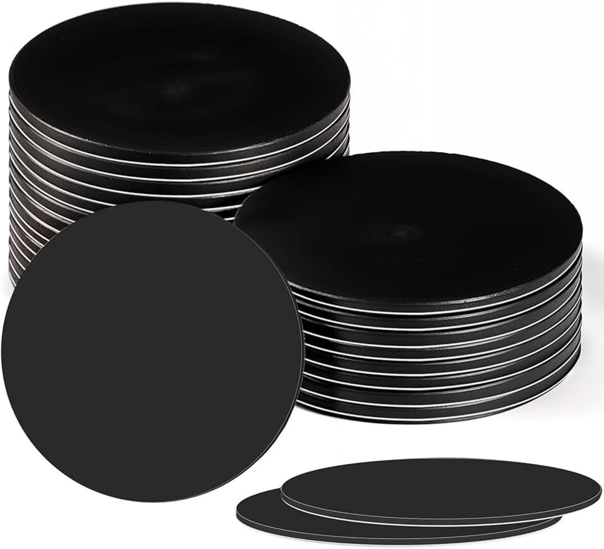 20 stuks, 25 mm, zelfklevend, herbeschrijfbaar, Ntag215 NFC-kaarten, compatibel met TagMo en Amiibo (zwart + wit)