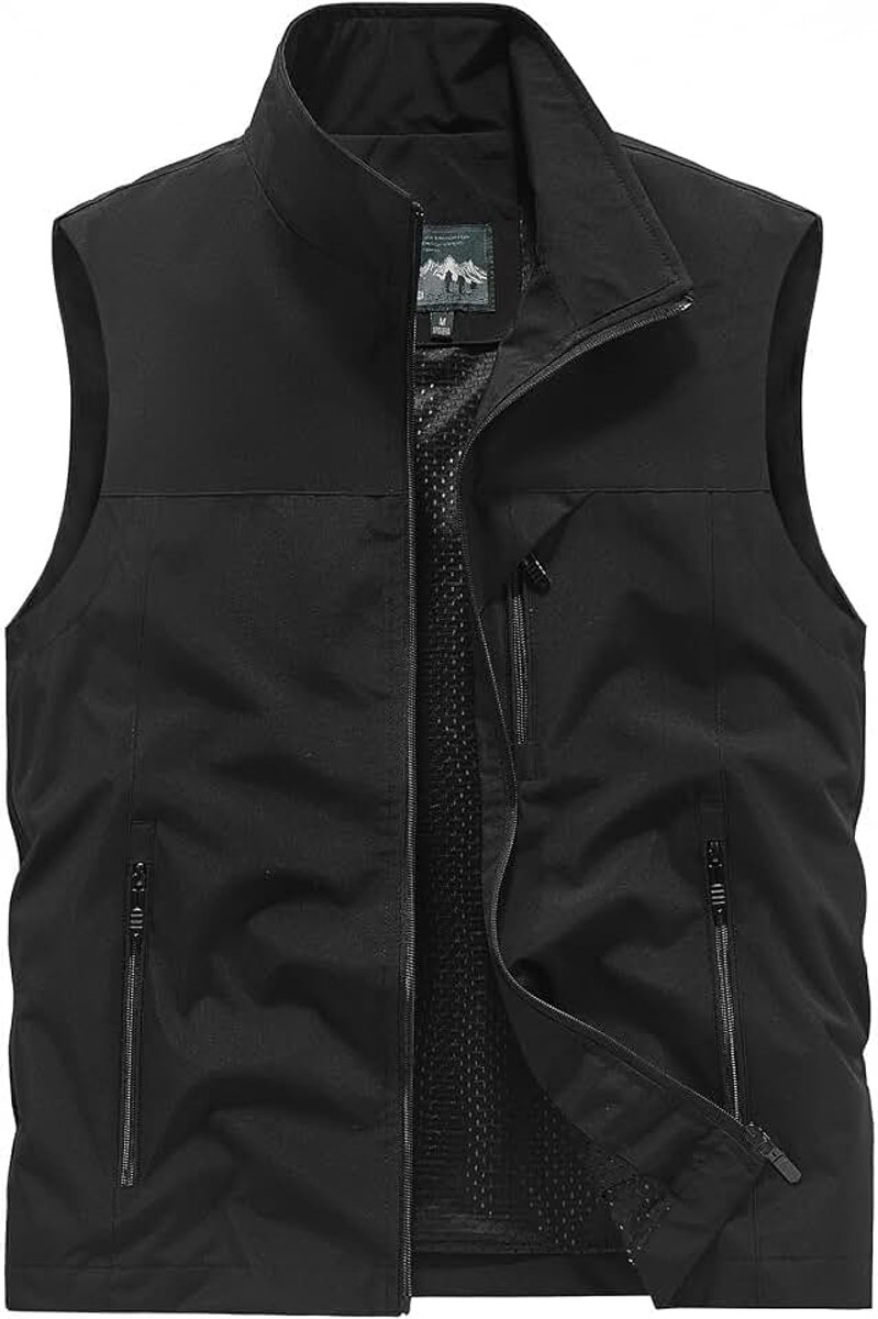 Casual Vissen Vest Outdoor Sneldrogend Vest Multi Pocket Ademend Mouwloos Jas Safari Jacht Wandelen Fotografie Gilets Lichtgewicht Utility Vesten Camping Reizen Top Uitloper