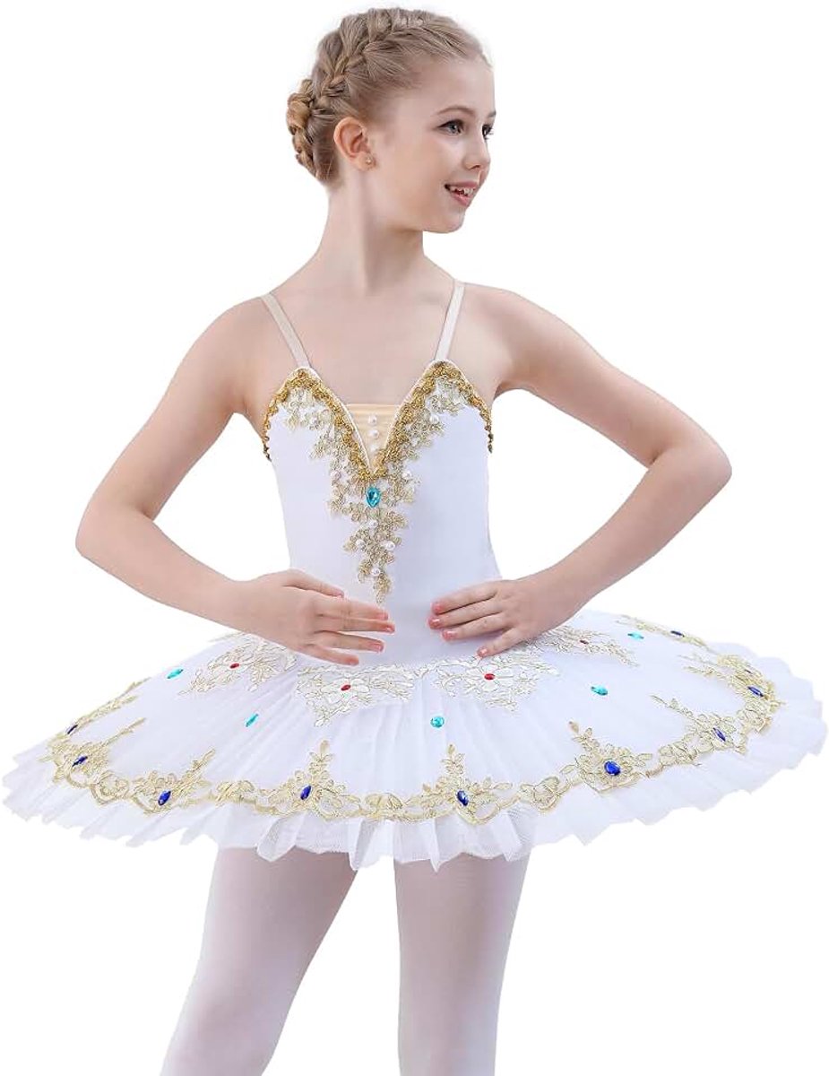 Balletjurk voor Meisjes Dans Ballet Turnpakje Katoen Ballet Tutu met Pailletten Meisje