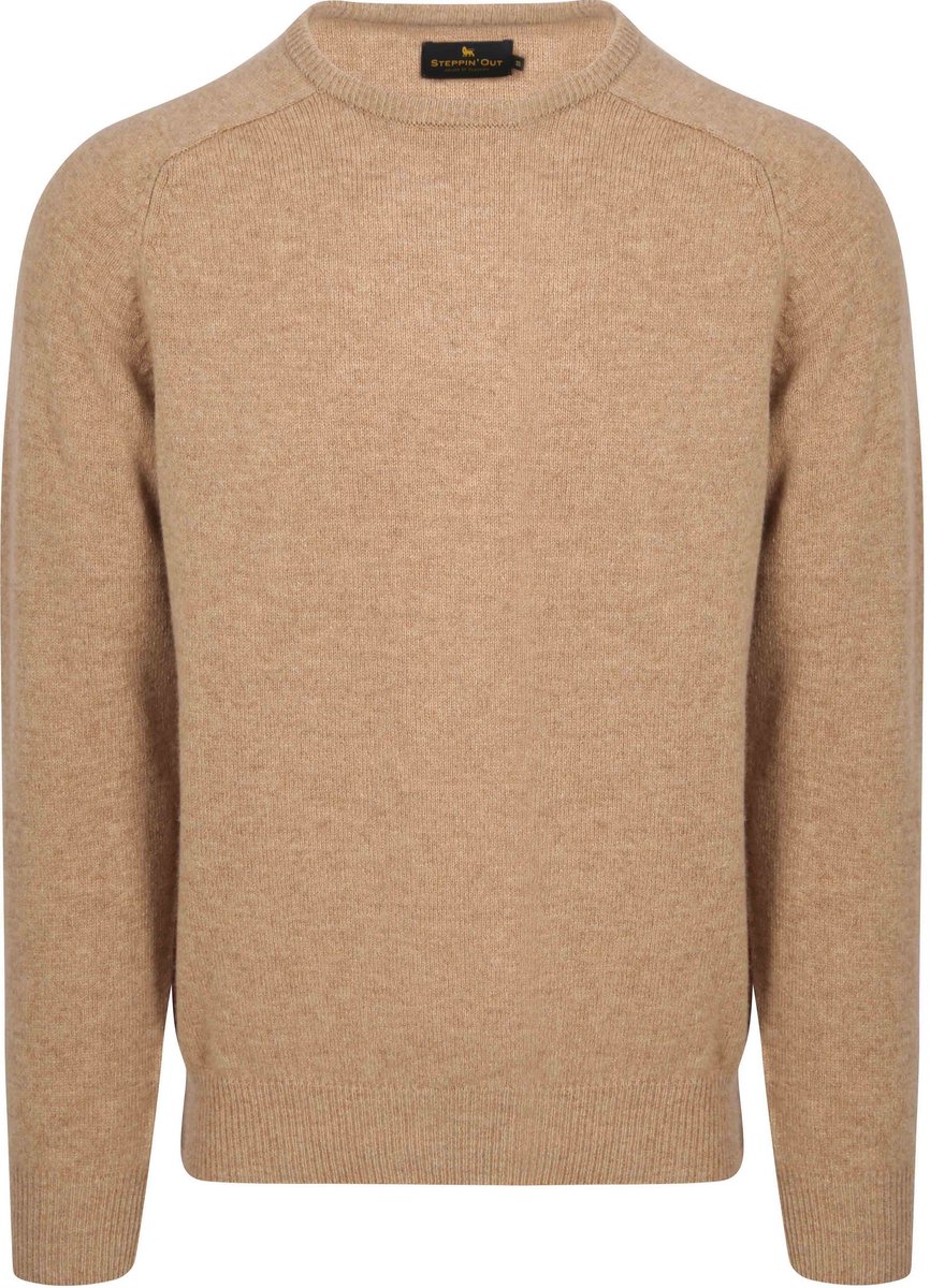 Steppin' Out Trui Lamswol Beige - Maat M - Heren