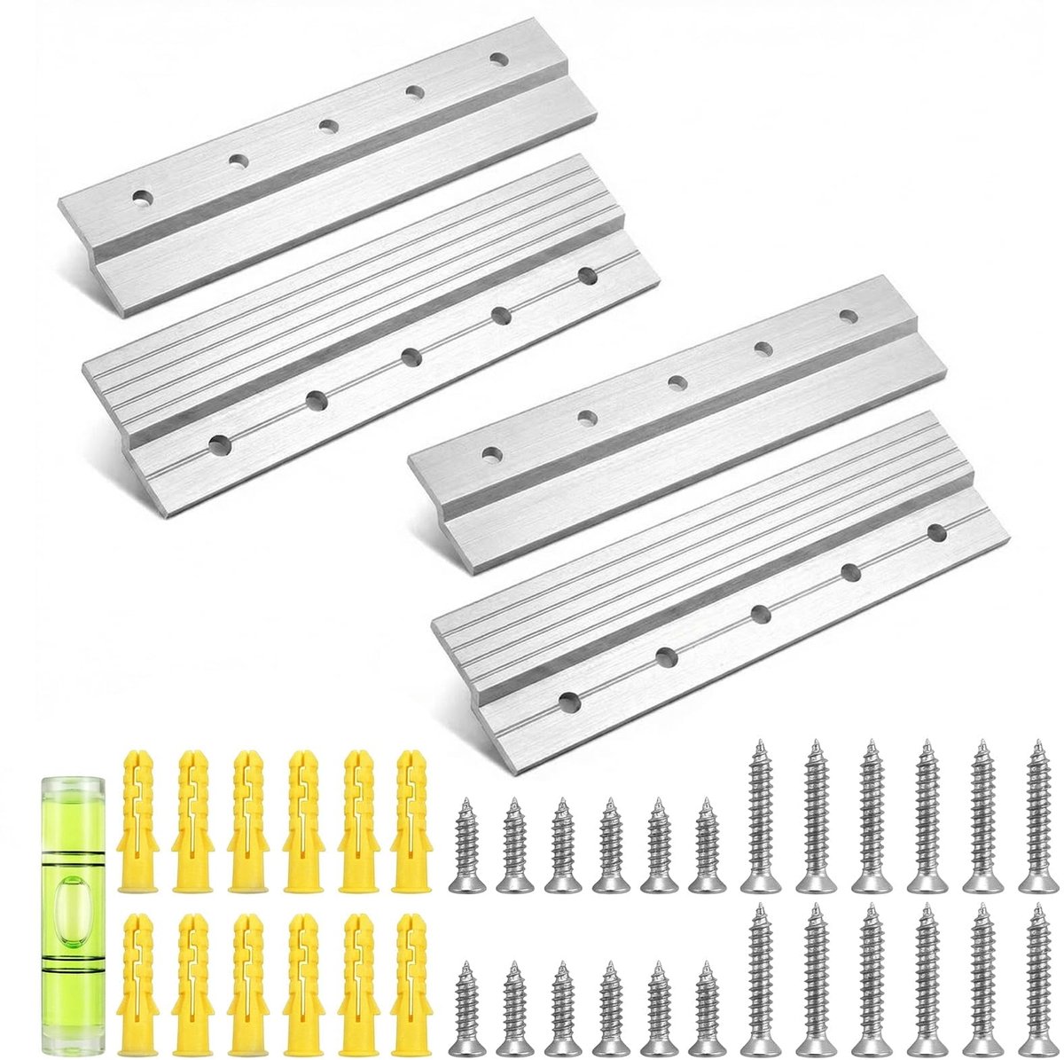 4 stuks Z-klemmen om op te hangen, zware belasting, 30 cm, zeer belastbaar ophangsysteem, Z-hanger
