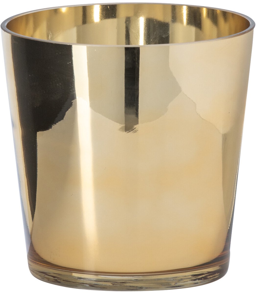 J-Line Kandelaar - glas - goud - small