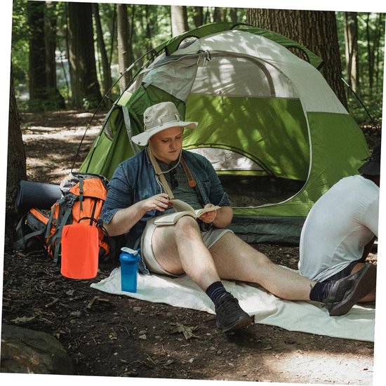 Nood Slaapzak - Survival Bivakzak - Buiten Overleven - Verstelbaar Trekkoord - 213 cm Lengte - Oranje — afbeelding 4