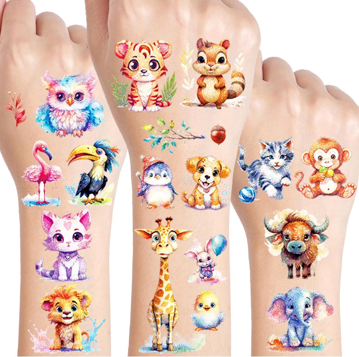 Tijdelijke Tatoeages voor Kinderen, Dieren Geschenken voor Gongens en Meisjes, Feestdecoratie, Verjaardagsfeestje Bag Filler