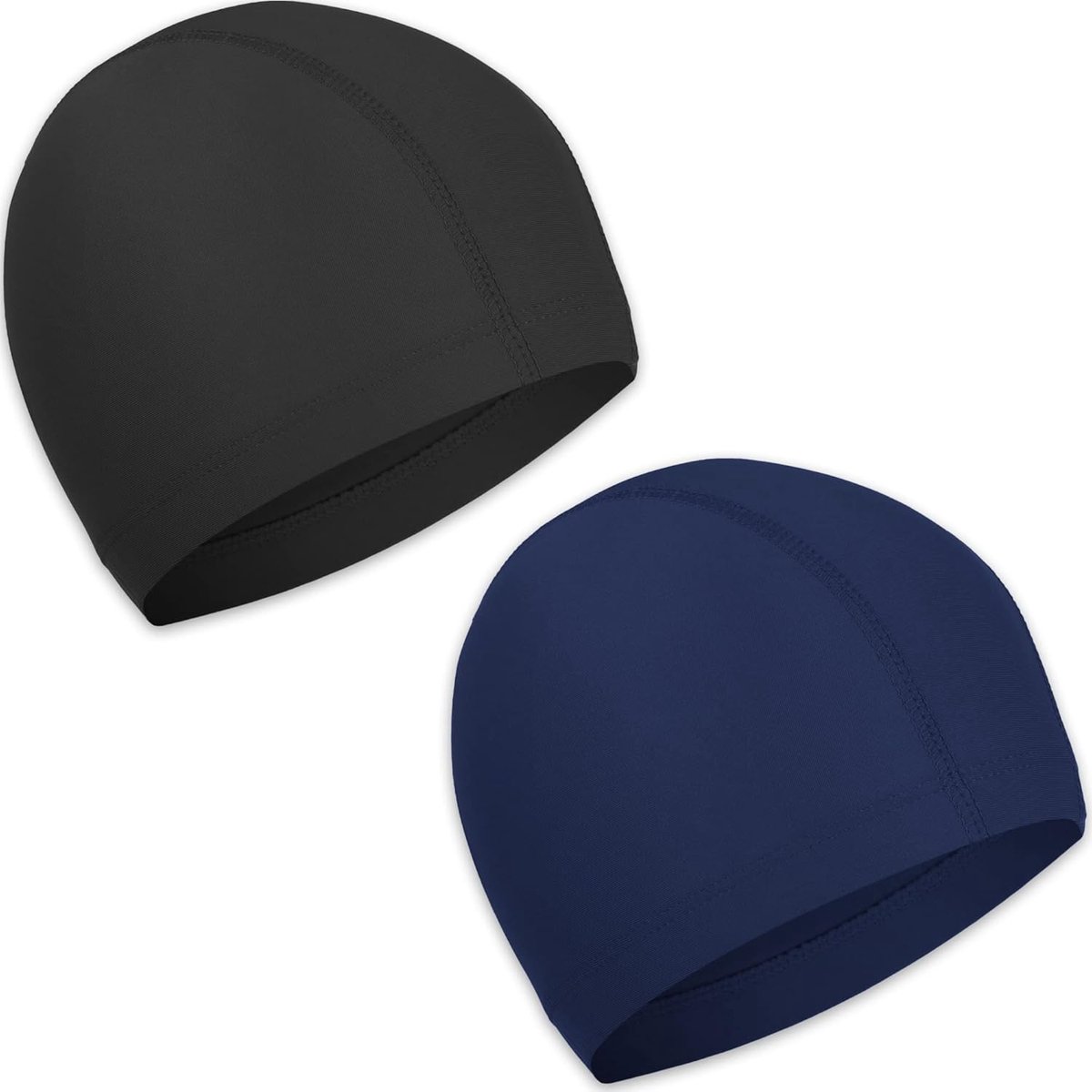 Zwemmutsen (2 Stuks), Zacht en Elastisch Zwemcap Badmuts Voor Kinderen, Dames en Heren, Ideaal voor Gebruik in Zwembaden