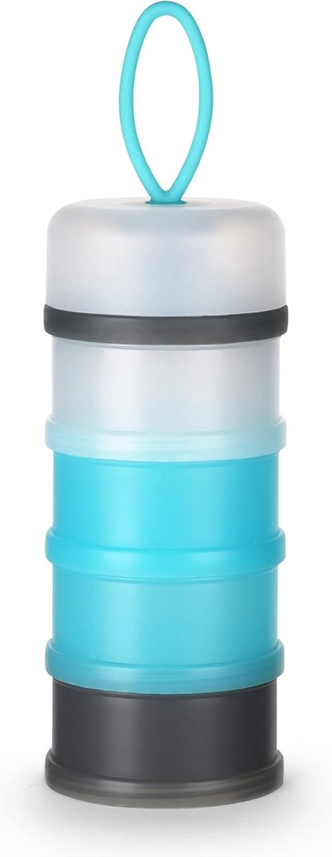 melkpoeder portioneerder, Stapelbare babyvoeding zuigelingenvoeding, 4-laagse melkpoeder dispenser, formule melkpoeder toevoer draagbaar, zuigelingenvoeding kistje voor reizen in het