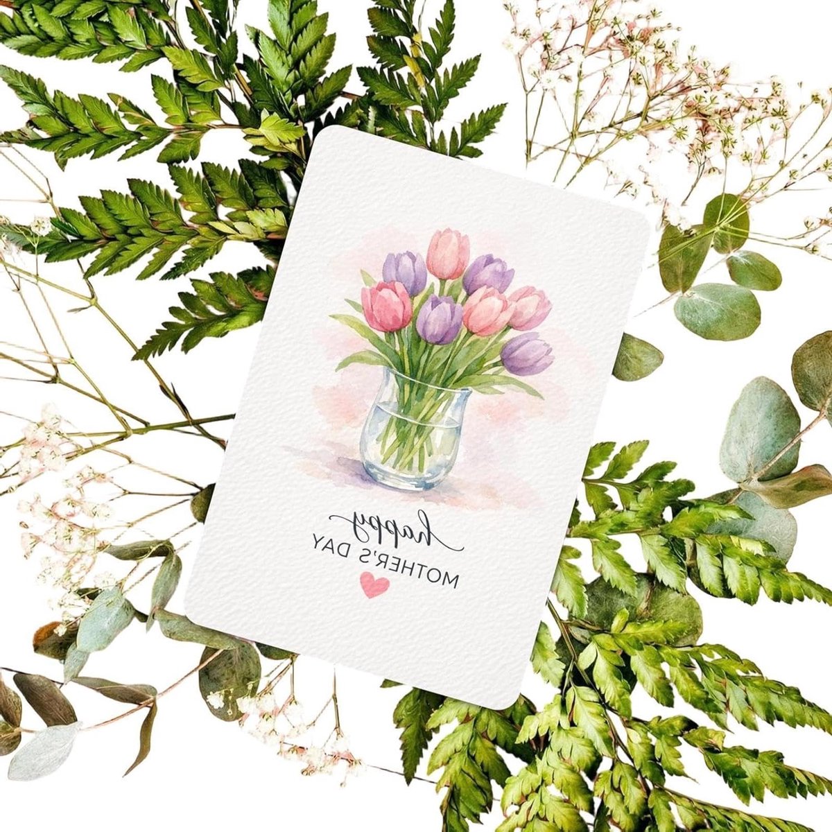 Moederdag Kaarten - Wenskaarten Set - Gevoelens Uiten - Artistieke Aquarel Print - 36 Stuks - Multicolor