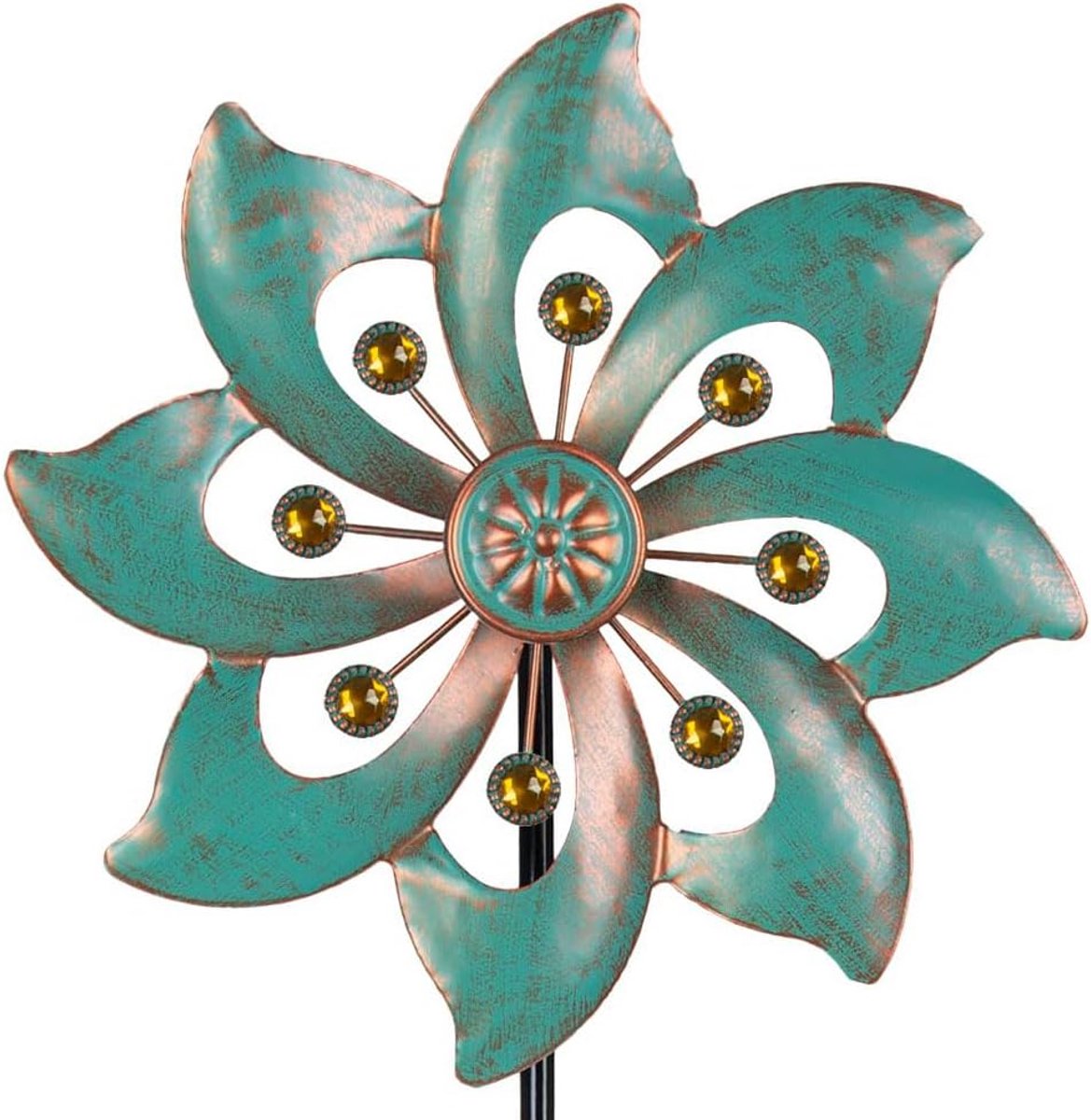 Windspel voor tuindecoratie, klein, waterdicht, metaal, windmolens voor erf en tuin, 94 x 25,4 cm (enkel mes)