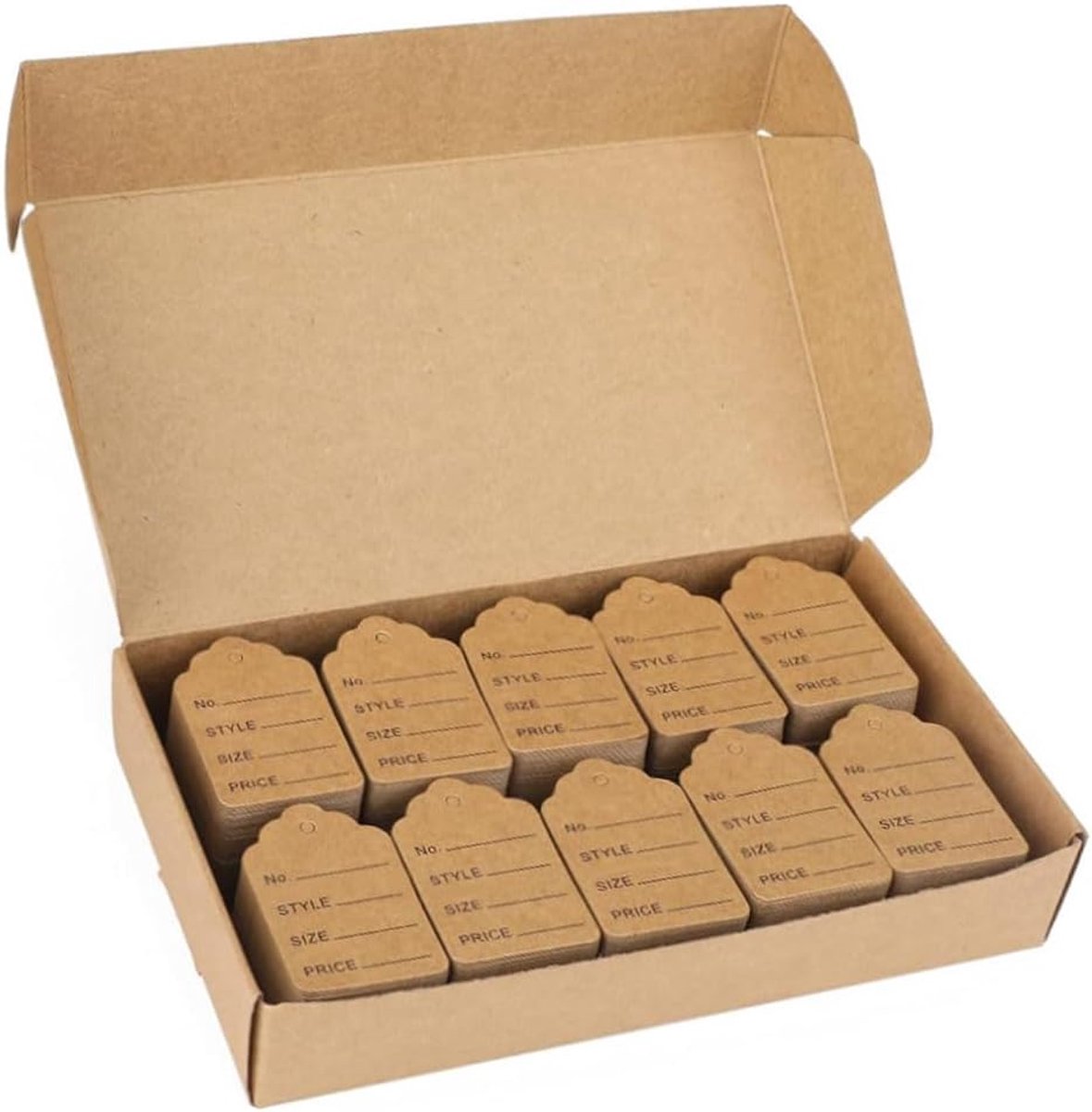 1000 stuks 50 x 35 mm prijskaartjes, krachtlabels, prijskaartjes, cadeaulabels, klein etiket, voor het tonen van kleding, schoenen en hoeden