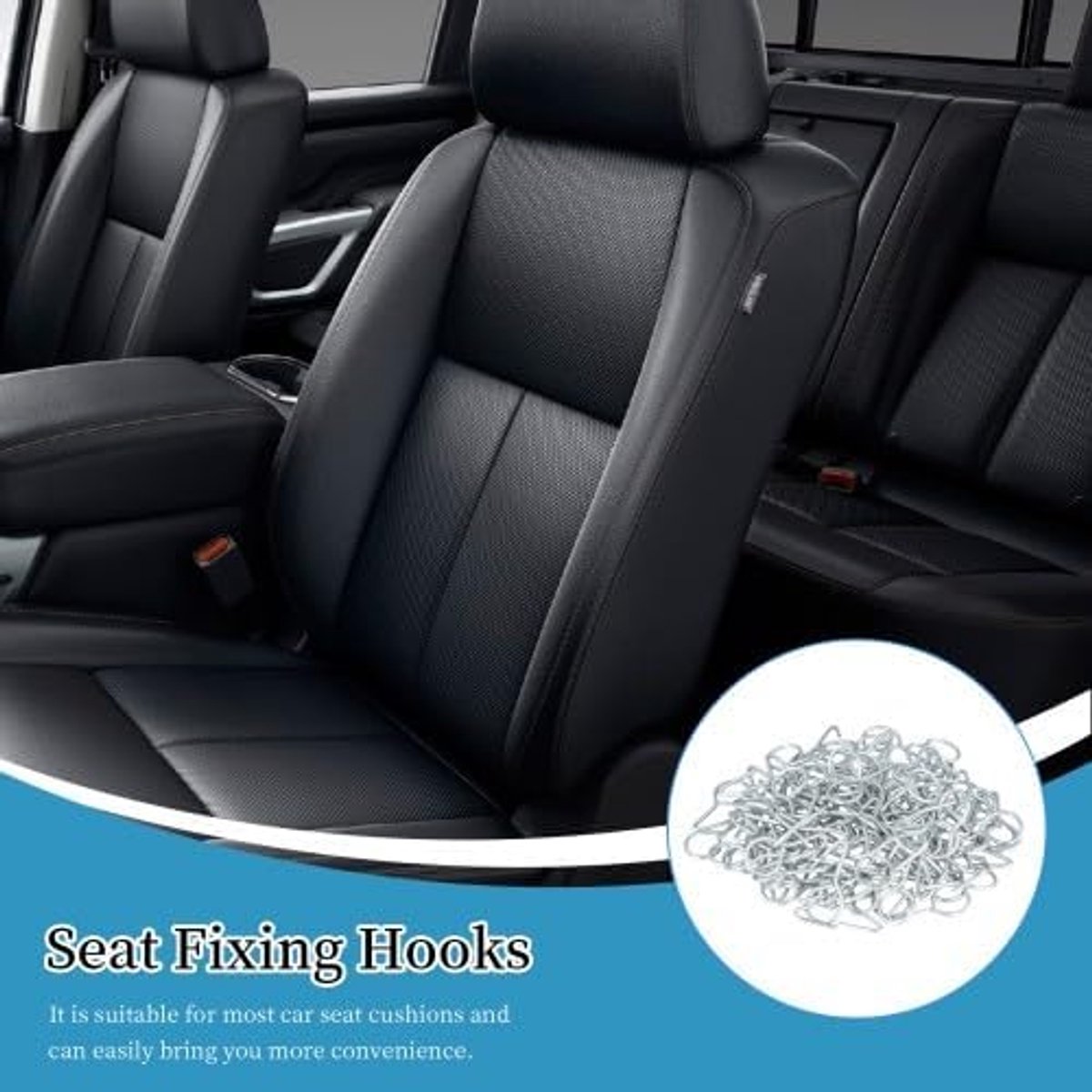 bevestigingshaken, 100 stuks kleine S-haken, autostoelhaken, kleine S-type-haken, geschikt voor autostoelinstallatie