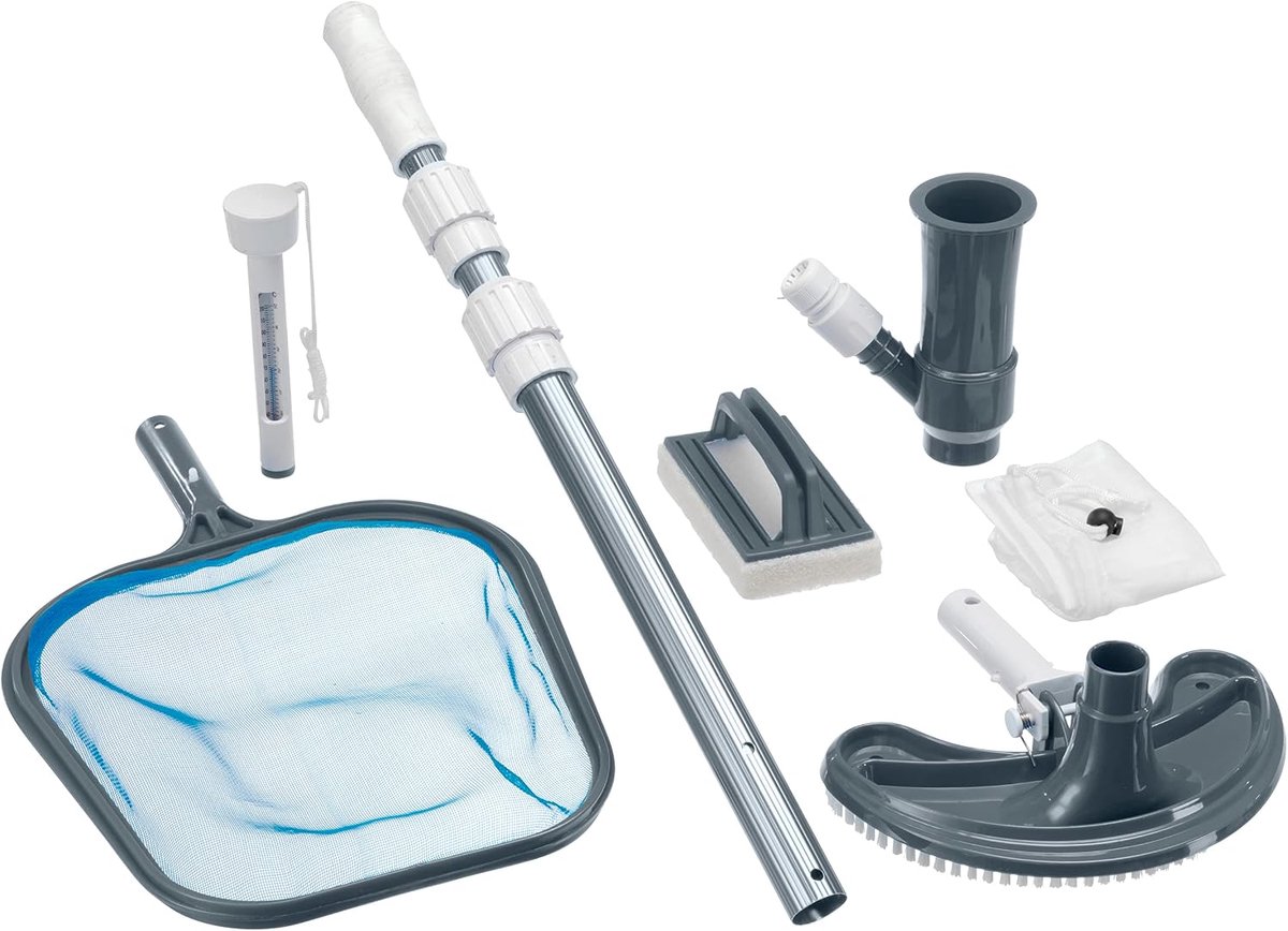 SnelShoppen - Pool Care Basic - Complete zwembadverzorging set - Inclusief reinigingsmiddelen, filters en onderhoudsaccessoires - Ideaal voor tuin en