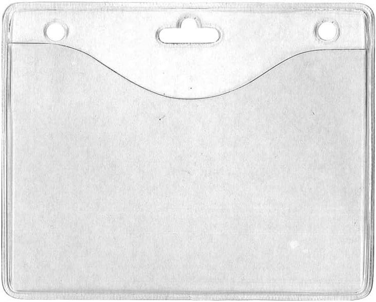Badgehouders Horizontaal - Kaarthoesjes Kantoor - Identificatie Tonen - Versterkt PVC Materiaal - 100 Stuks - Transparant