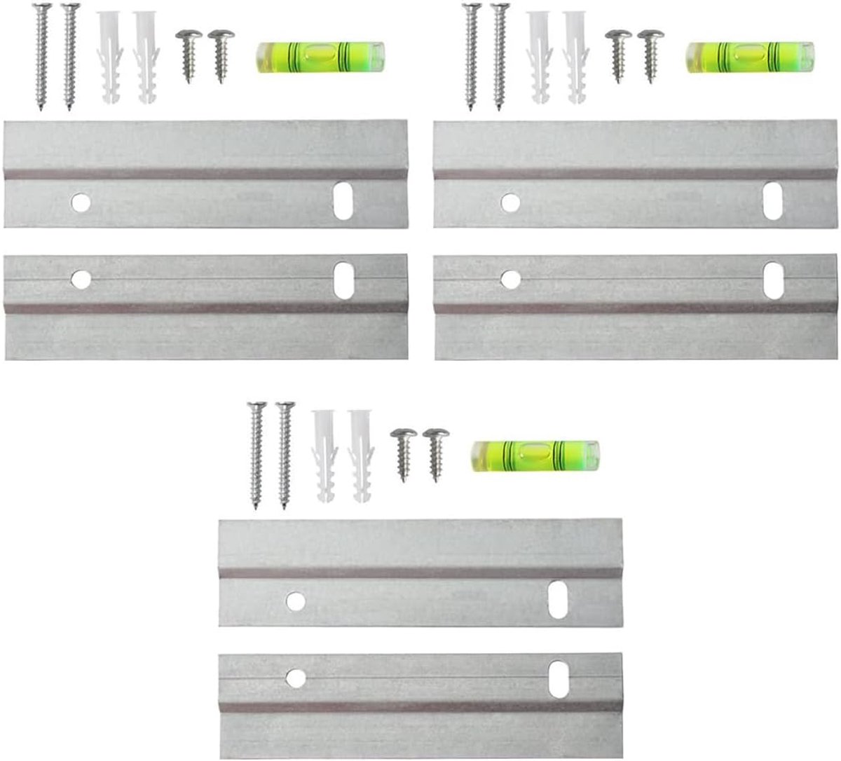 3 stuks spiegelbevestiging, zware Z-clip, aluminium, 30 cm, ophangrail voor fotolijst en hoofdeinde, onzichtbare muurbevestiging, ondersteunt 30 kg, inclusief schroevenset voor eenvoudige montage