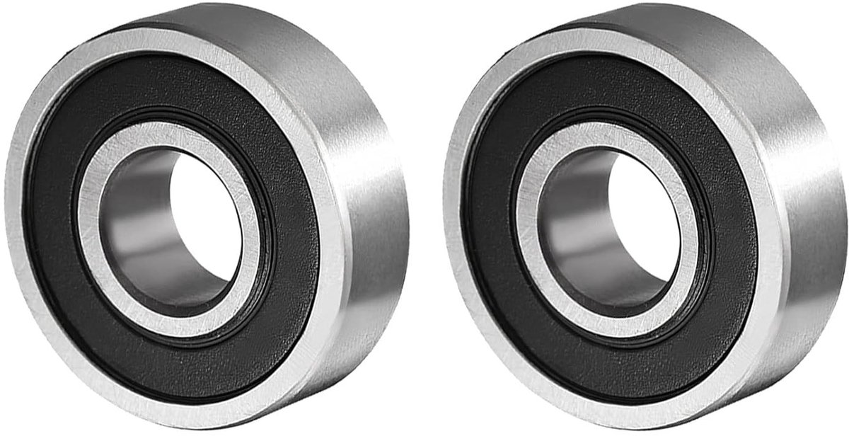 Lagers x 2st. Hoog koolstofstaal voor machines en gereedschap dubbel verzegeld