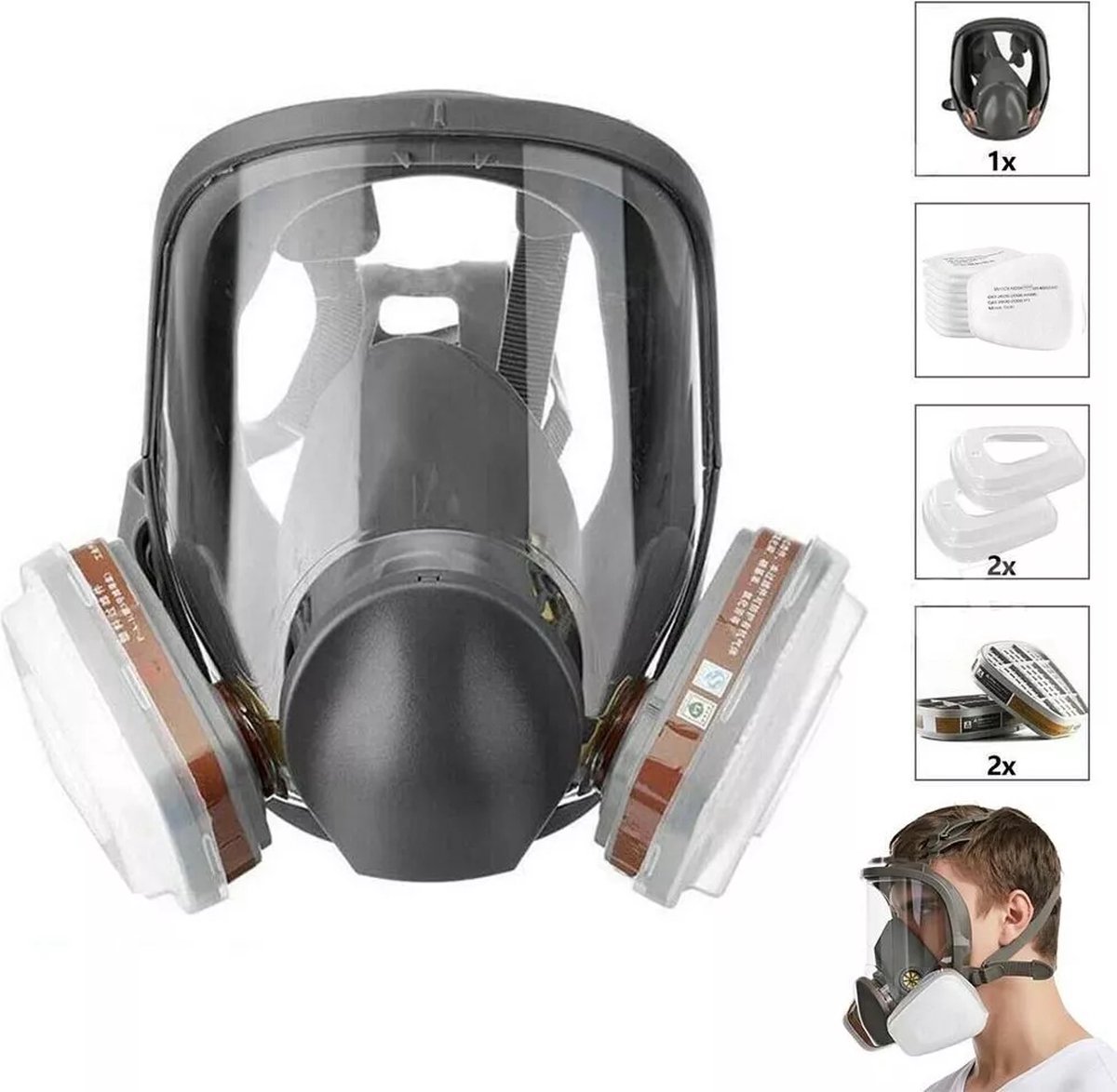 Gasmasker - Schilderen Lassen - Volledig Gelaat - Actief Koolfilter