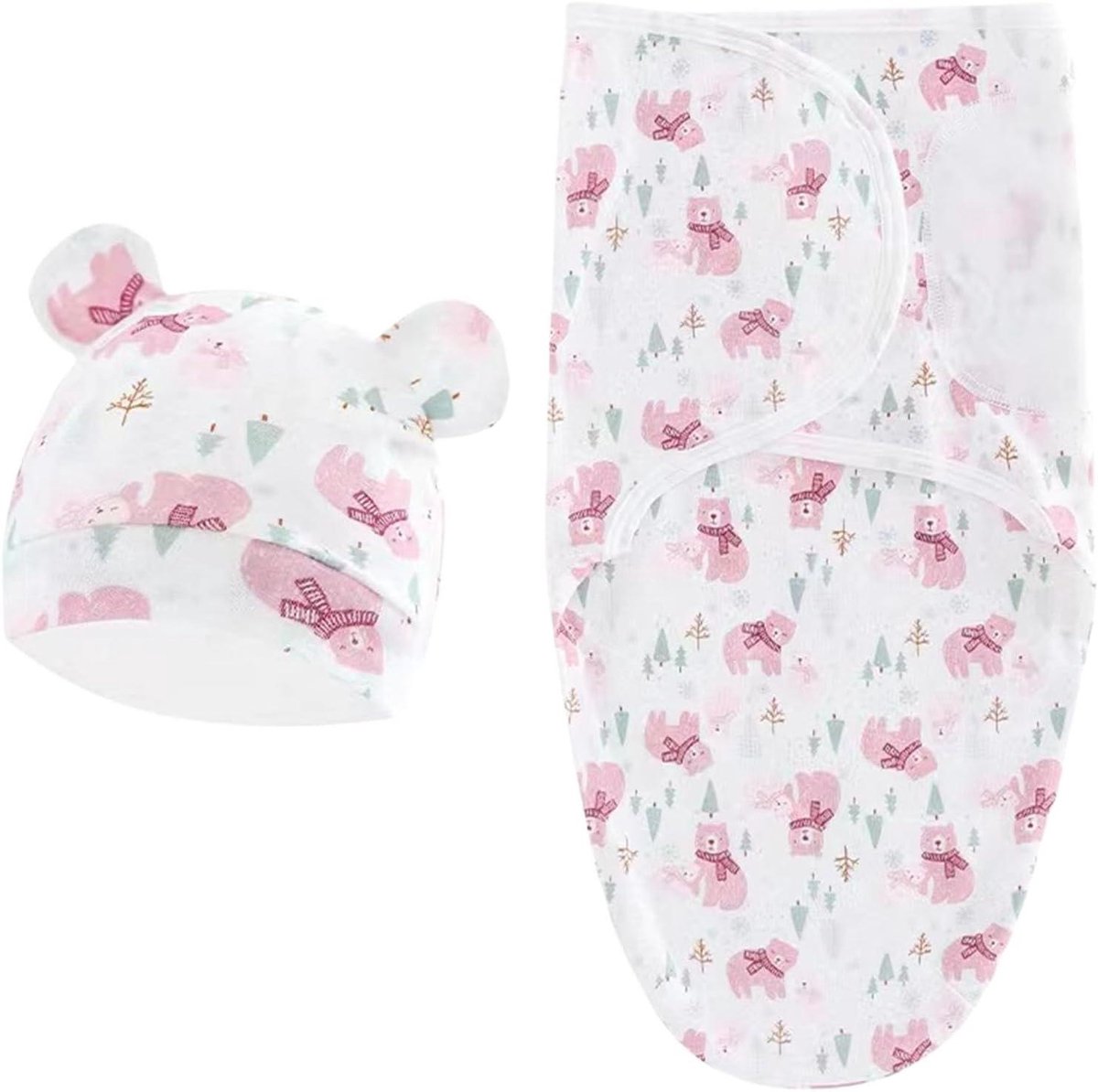Swaddle Doeken Baby - Wikkeldoek Baby Babywikkel - Baby Comfort - Ademend Katoen - 0-1 Jaar - Grijs