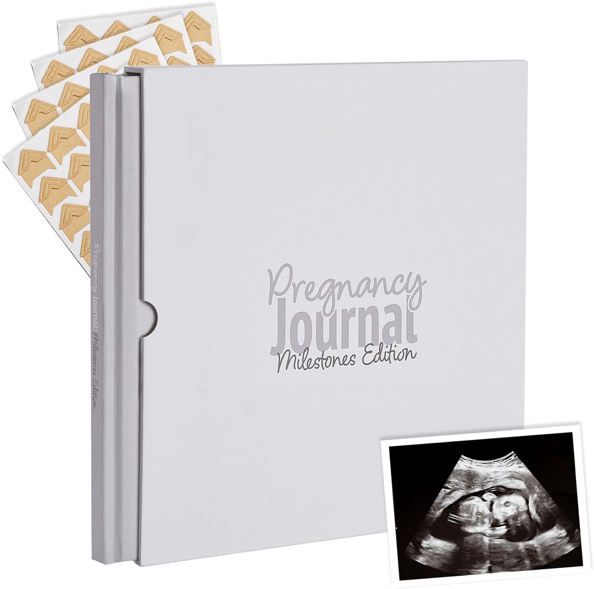 SnelShoppen - Zwangerschapsjournal Milestones Edition - Babyboek voor Mooie Herinneringen, Fotoalbum, Scrapbook, Organizer en Memory Book, Inclusief F
