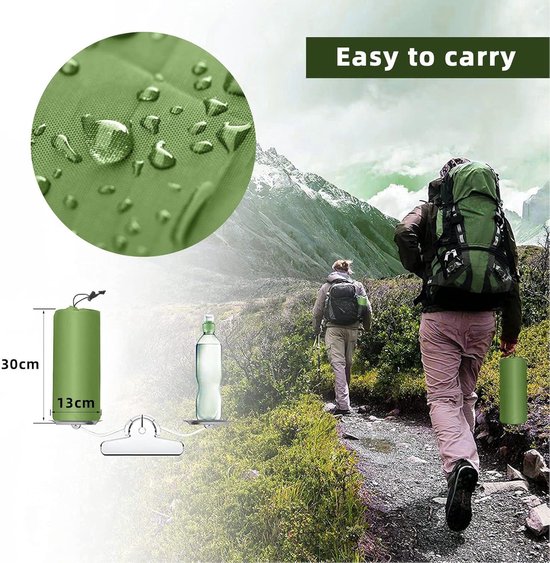 Kampeer slaapmat - Luchtbed - Outdoor avontuur - Ingebouwde pomp - Twin formaat - Groen — afbeelding 5
