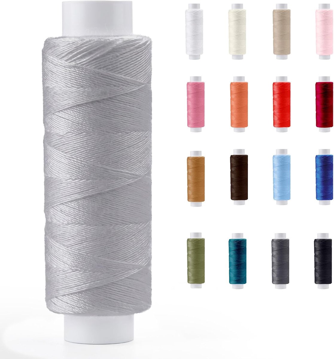Polyester Professionele Naaigaren, Veel Kleuren Fijnste Spoelen, Universele Hand- En Machinaal Naaiwerk, 200m - 220yd Spoelrol, door Pasmanta Gemaakt in Europa Sinds 1953 (5846 - grijs)