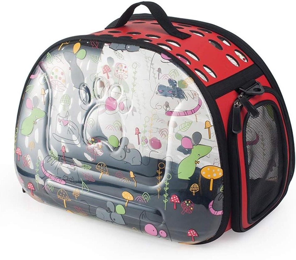 Huisdieren Kinderwagen - Hondenbuggy Kattenkar - Reizen met Huisdier - 360 Graden Draaibaar Voorwiel - Tot 10 kg - Roze