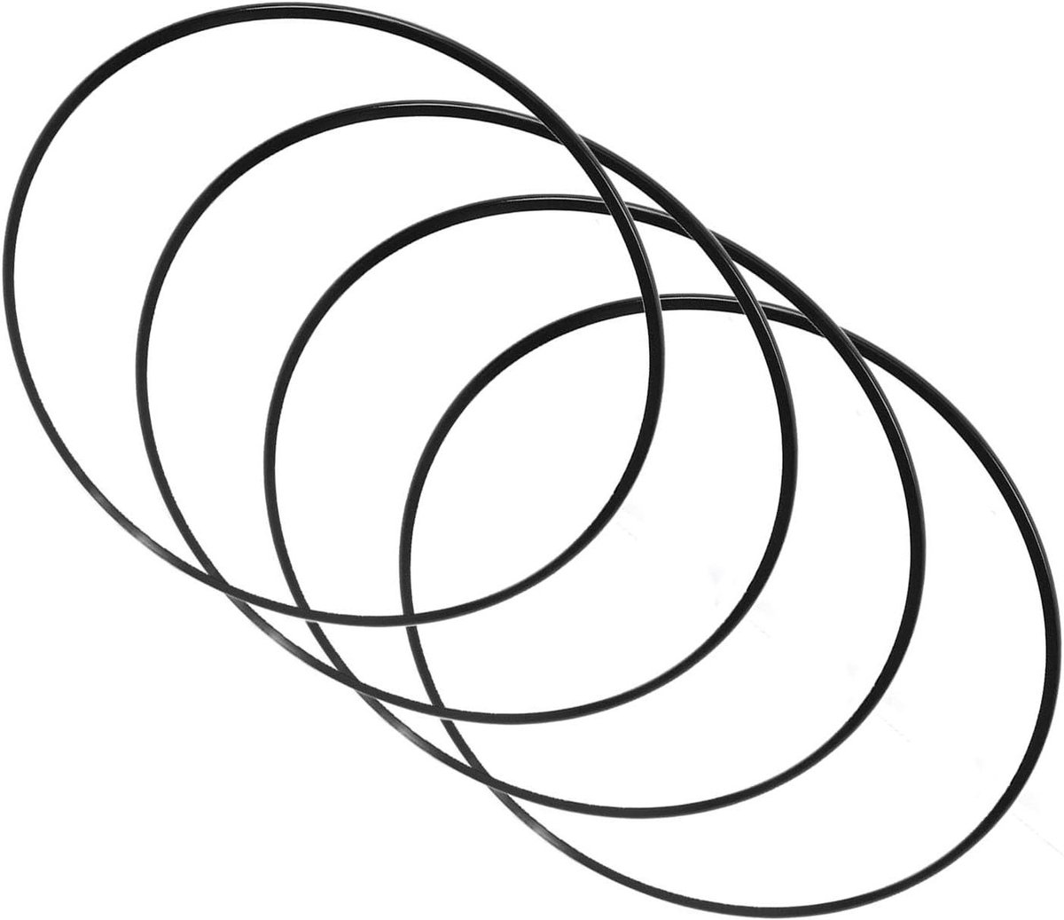 Velgbeschermer Ring - Wielrandbeschermer Set - Auto Beschermen - Zelfklevende ABS Plastic - 4 Stuks 18 Inch - Zwart