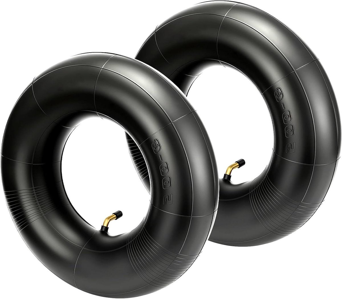 Binnenbanden Kruiwagen - Reserve Slangen - Transport Wagen - Versterkt Butylrubber - 2 Stuks 13x5.00-6 - Zwart