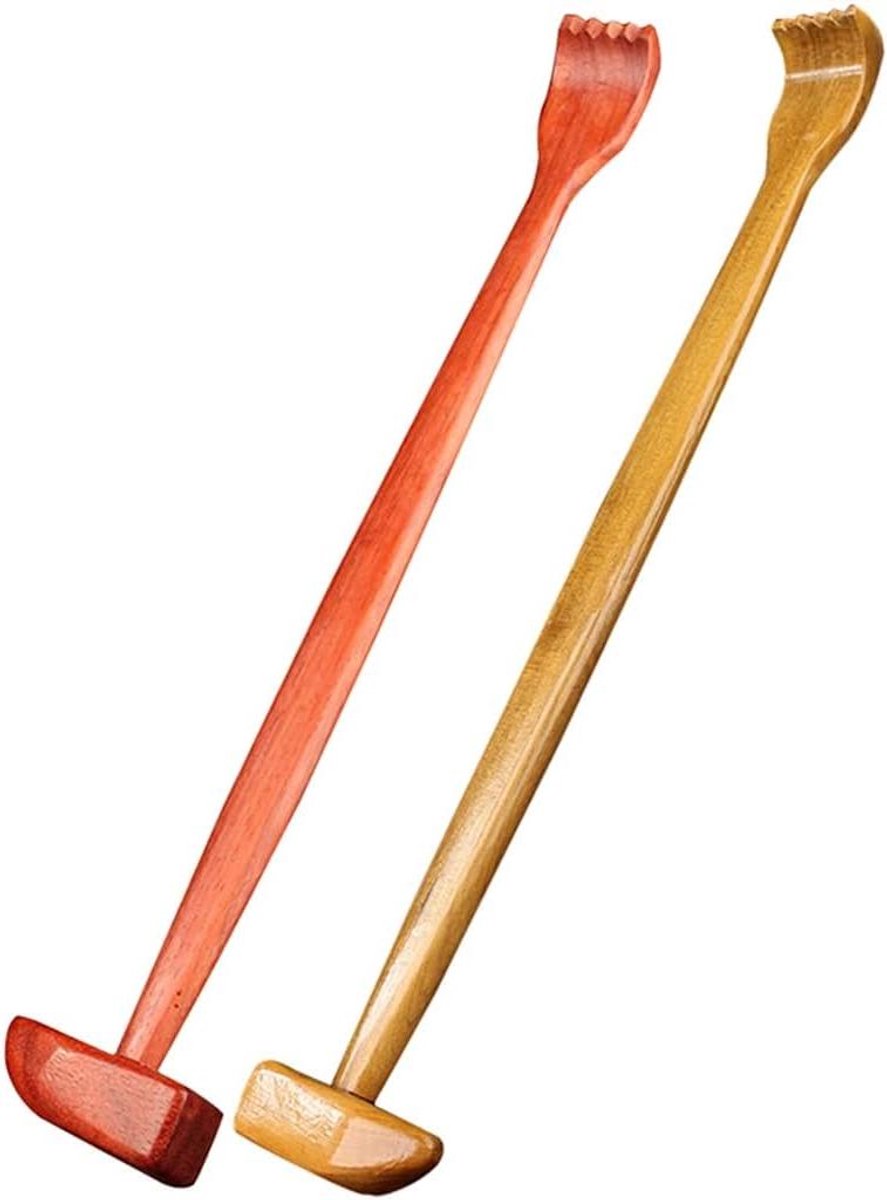 Ruggenkrabber - Massage tool - Jeuk verlichten - Dubbele functie - 43 cm - Rood