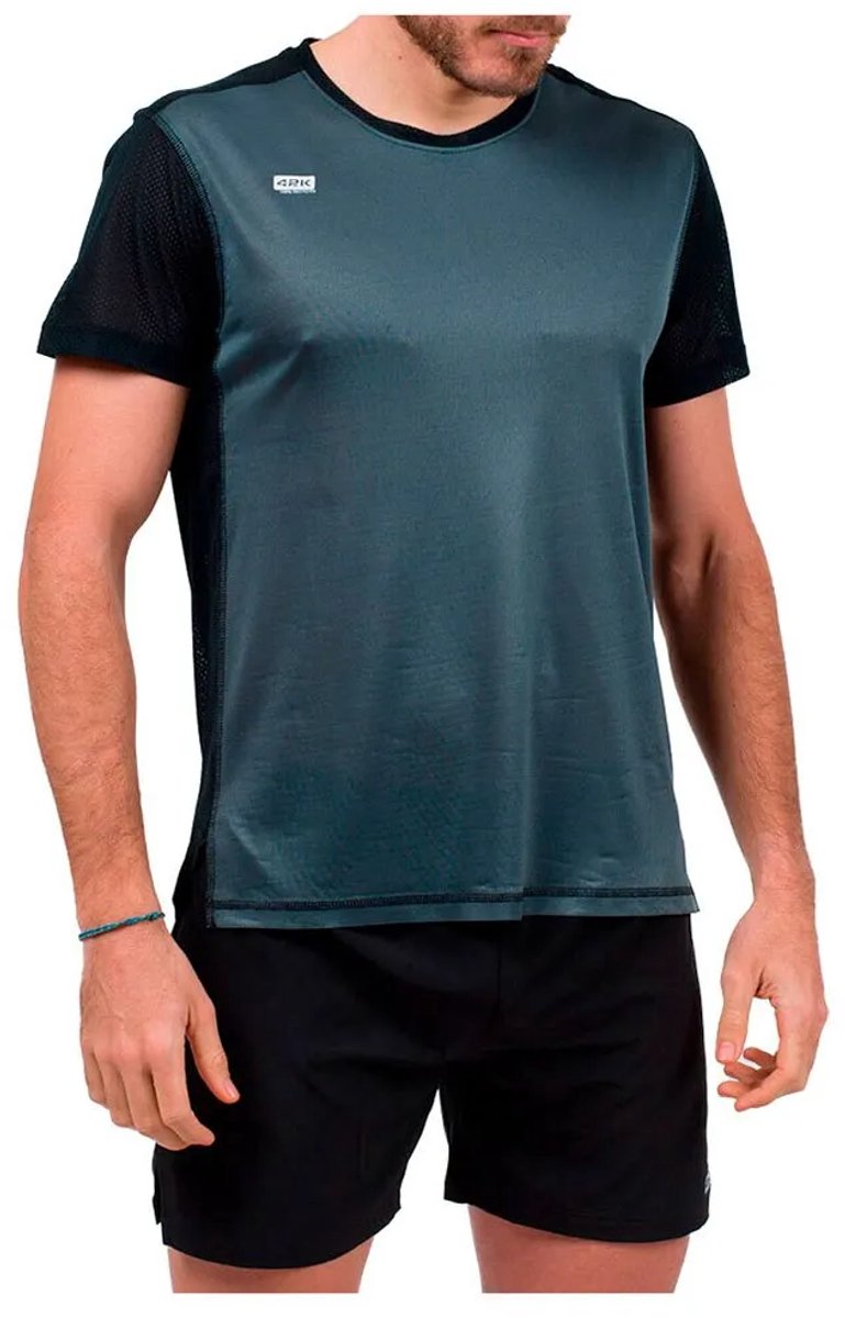 42k Running Dual Flow T-shirt Met Korte Mouwen Zwart XL Man