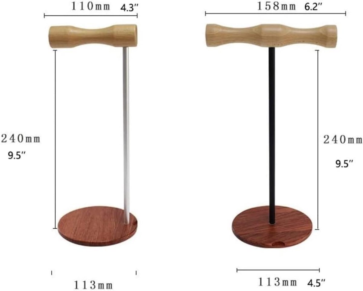 Hoofdtelefoonstandaard - Houder Beugel - Opbergen Oortjes - Hout Metaal - Draagbaar - Wit — cadeau in Gadgets - foto 4