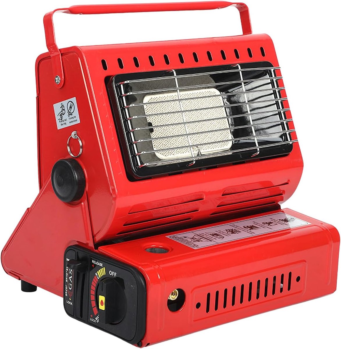 Elektrische Ruimteverwarmer - Terrasverwarmer Buiten - Buiten Verwarmen - Twee standen - 25x24x20 cm - Rood